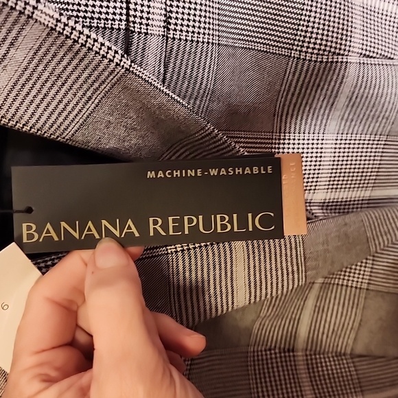 NWT Banana Republic Women’s Black and White Plaid Blazer - Picture 4 of 6